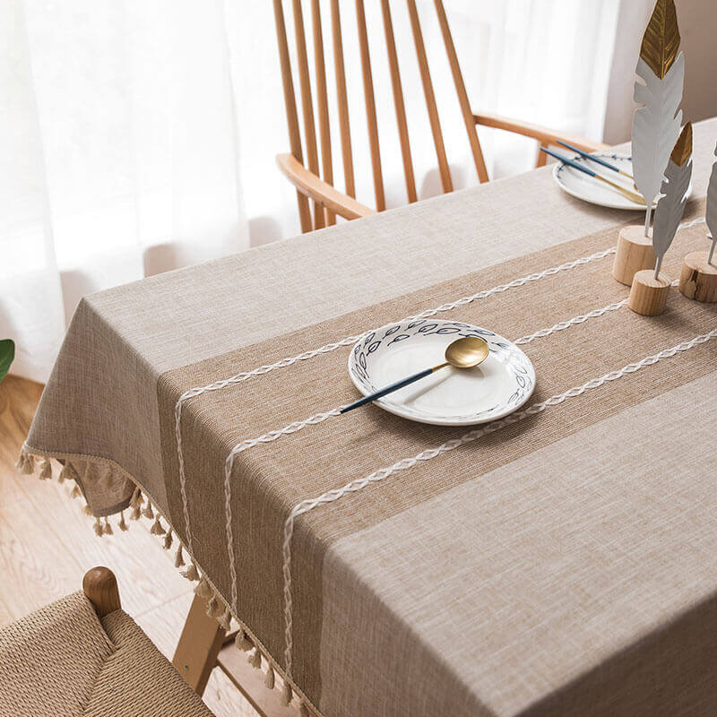 sastybale linen tablecloth for oblong tables