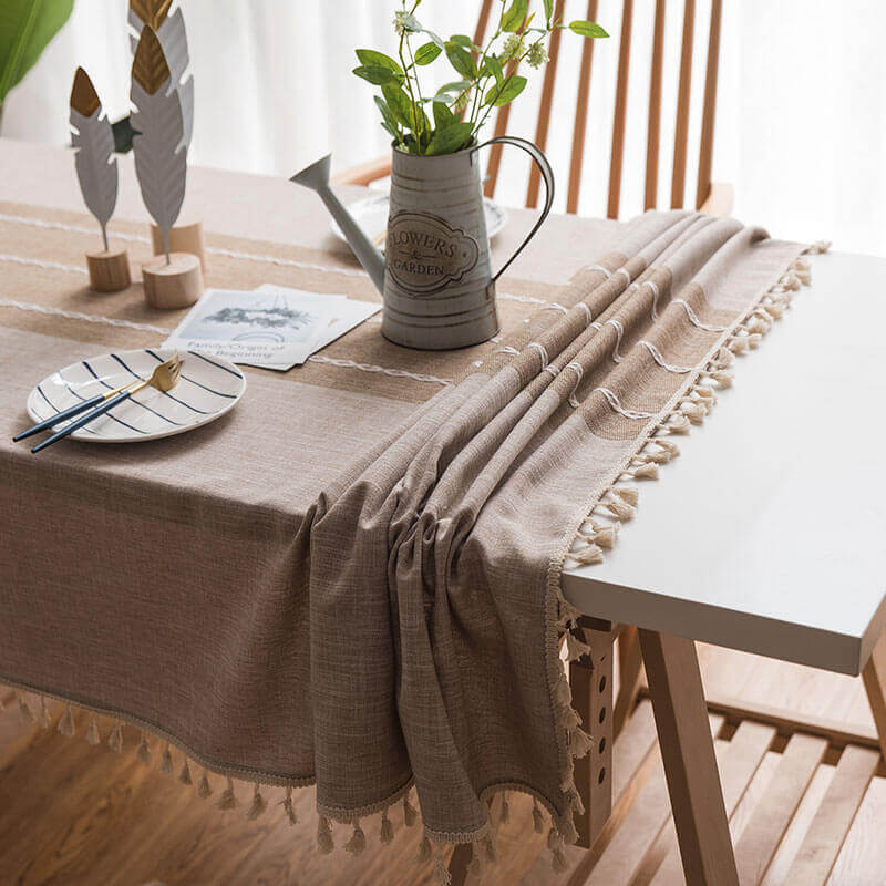 sastybale linen tablecloth for rectangular tables