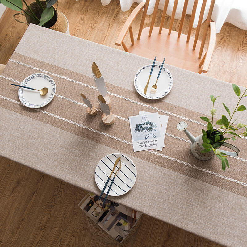 sastybale linen table cloth for rectangle table