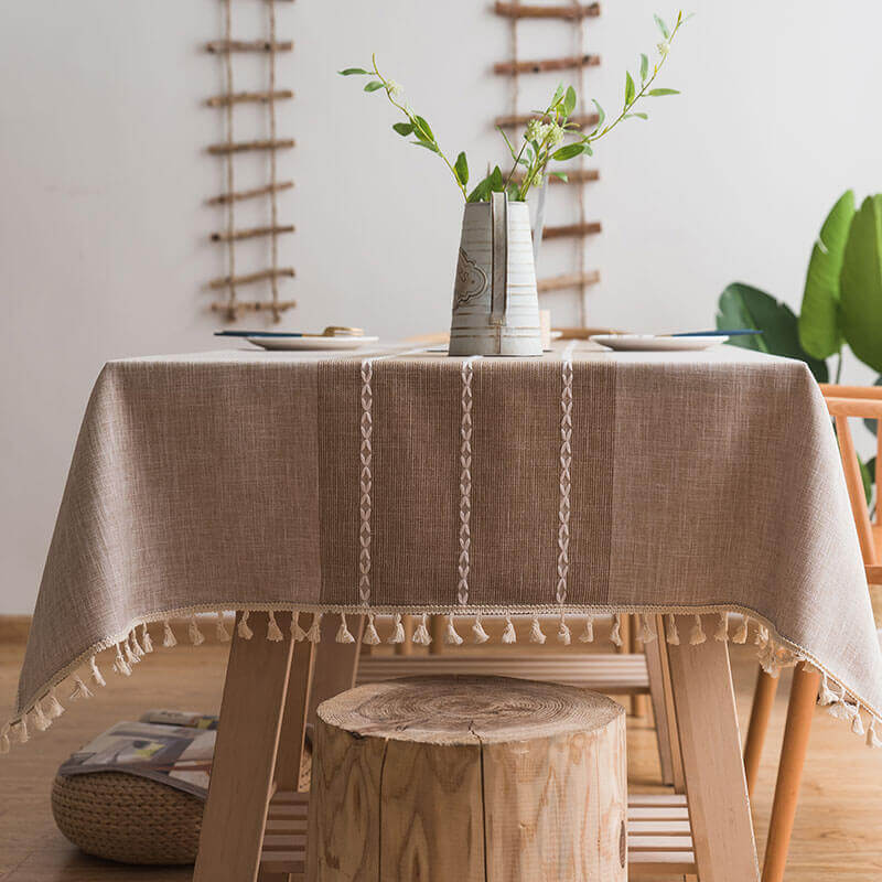 sastybale linen tablecloths for rectangular table