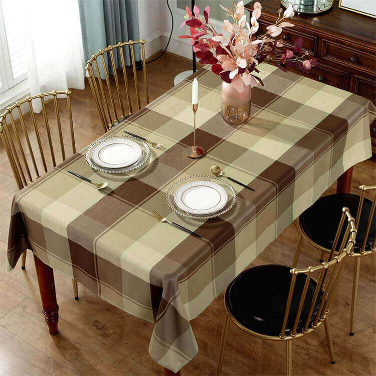 sastybale taupe rectangle tablecloth